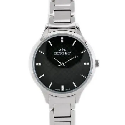 ZEGAREK DAMSKI BISSET BSBE45 - silver/black (zb551b)
