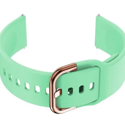 Pasek gumowy do smartwatch U01 - miętowy/rosegold - 18mm