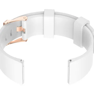 Pasek gumowy do zegarka U15 - biały/rosegold - 20mm