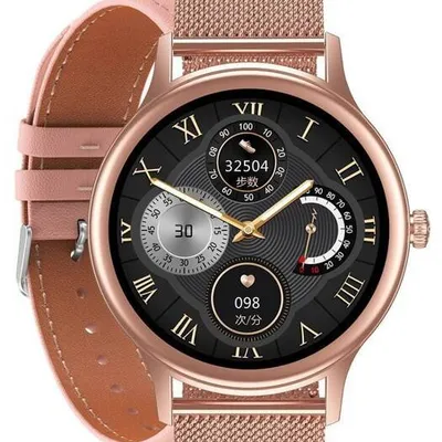SMARTWATCH DAMSKI PACIFIC 18-1 - BRANSOLETA + PASEK: Rosegold / Różowy (sy015a)