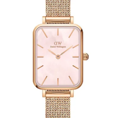 ZEGAREK DAMSKI DANIEL WELLINGTON Quadro Pressed Melrose Pearl 20mm DW00100510 + BOX (zw505o)