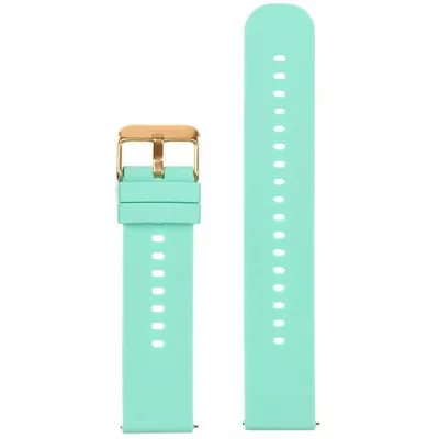 Pasek gumowy do zegarka U27 - miętowy/rosegold - 22mm