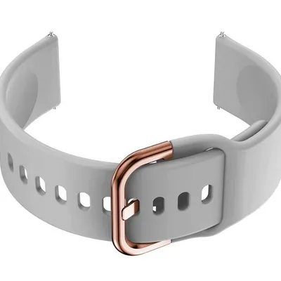 Pasek gumowy do smartwatch U01 - szary/rosegold - 18mm