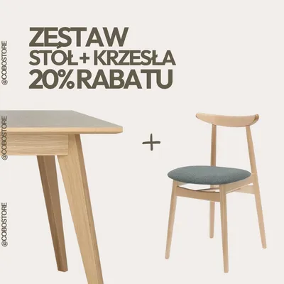 ZESTAW Stół Arcos rozkładany 160/230 + 6 krzeseł FINN FAMEG
