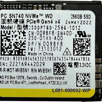DYSK SSD WD PC SN740 256GB 4x4GEN. M.2 2230 NVME