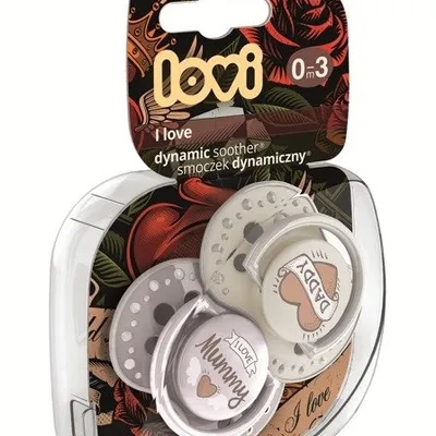 Lovi Dynamiczny Smoczek Uspokajający Silikonowy 0-3m 2szt. 22/866 I Love