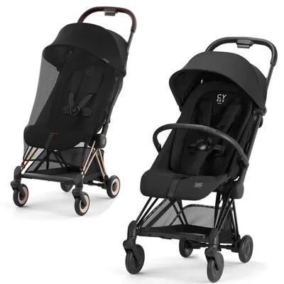 Cybex Coya Wózek Spacerowy Black + Cybex Coya Moskitiera Black
