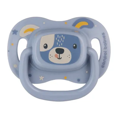 Canpol Babies Cute Animals Silikonowy Smoczek Uspokajający Symetryczny 34/925_blu 6-18msc Niebieski