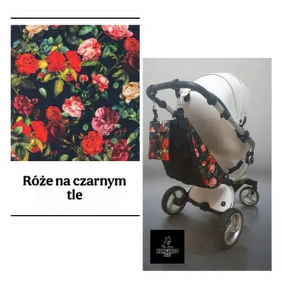 Kanguroo Baby Hamak do Wózka Róże Czerwone