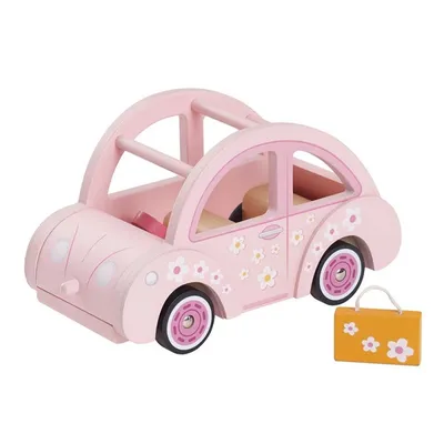 Le Toy Van Różowy Samochód Drewniany dla Dziewczynki Sophie