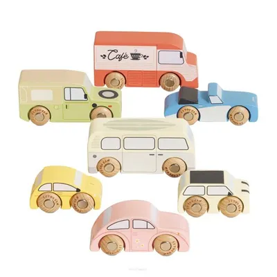 Le Toy Van Drewniane Samochody Vintage Zestaw