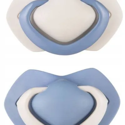 Canpol Babies Smoczek Silikonowy 0-6m Symetryczny Pure Color 2szt. 22/655 Blue