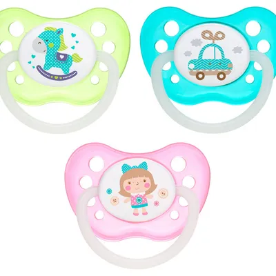 Canpol Babies Smoczek Uspokajający Silikonowy Ortodontyczny 0-6 m-cy Toys Mix Kolorów