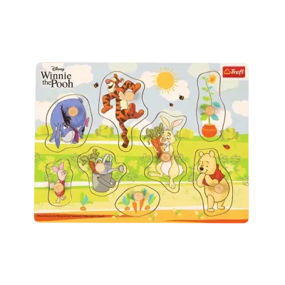 Trefl Zabawka Drewniana Puzzle Medium 8 Elementów Kubuś Puchatek