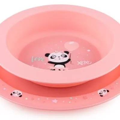 Canpol Babies Zestaw Naczyń Exotic Animals 56/523 Pink