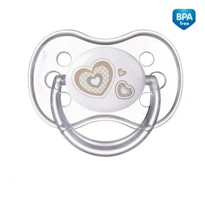 Canpol Smoczek uspokajający silikonowy symetryczny 6-18 m 22/581_bei Beige