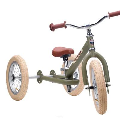 Trybike Pierwszy Rowerek Trójkołowy Dziecięcy Biegowy 2w1 Zielony Matowy