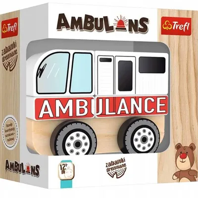 Trefl Zabawka drewniana - Ambulans