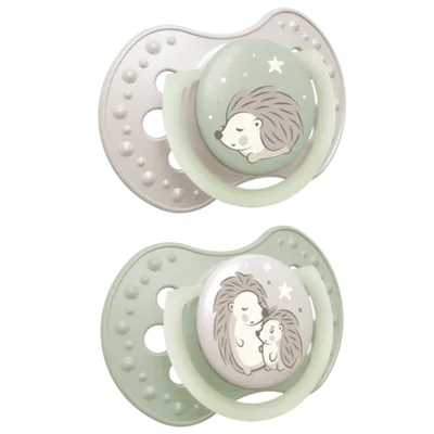 Lovi Night&Day Hedgehog Smoczek Silikonowy Dynamiczny 0-6m 2 szt 22/929