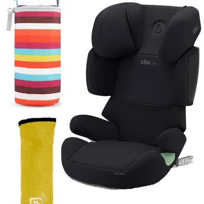 Cybex Solution X I-Fix Fotelik Samochodowy 15-50 kg Pure Black + Nakładka Na Pas + Termoopakowanie