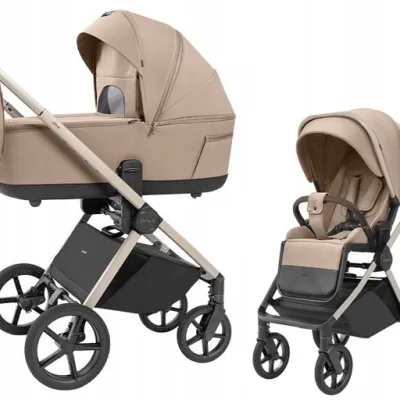 Carrello Ultra CRL-6527 Wózek Głęboko-Spacerowy Floral Beige
