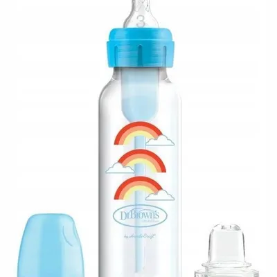 Dr Brown's Zestaw "Od Butelki Do Kubka" (Zestaw Zawiera: Butelka Standard 250 ml options + Dekor, Ze Smoczkiem +6 Miesięcy i Ustnikiem Niekapkiem Ni