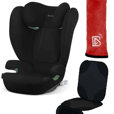 Cybex Solution B I-Fix Fotelik Samochodowy 15 - 50 kg Volcano Black + Nakładka na Pas BabySafe + Ochraniacz na Fotel BabySafe