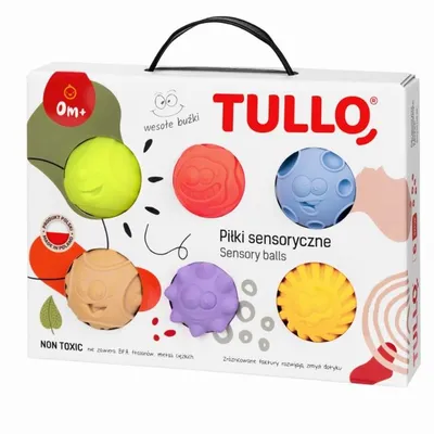 Tullo Piłki sensoryczne buźki 6 szt.