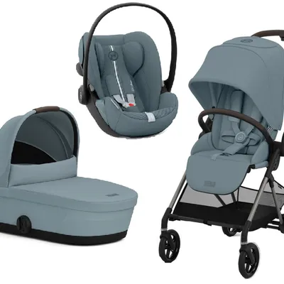 Cybex Melio Wózek Głęboko-Spacerowy Stormy Blue + Cloud G I-Size