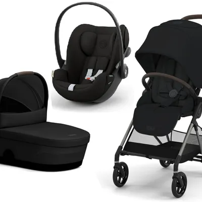 Cybex Melio Wózek Głeboko-Spacerowy Magic Black + Cloud G I-Size