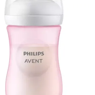 Avent Natural 3 Butelka Responsywna 1m+ 260ml Pink