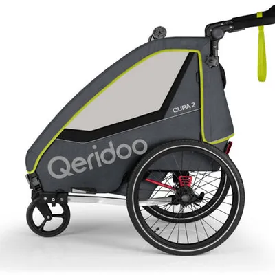 Qeridoo Qupa 1 Przyczepka Rowerowa Lime