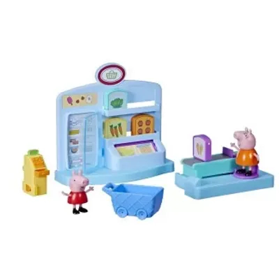 Hasbro Świnka Peppa - Zestaw Zakupy w Supermarkecie + 2 figurki F4410