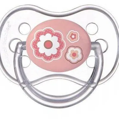 Canpol Smoczek uspokajający silikonowy symetryczny 6-18m 22/581_pin Pink