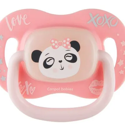 Canpol Babies Smoczek Silikonowy Symetryczny 6-18m Exotic Panda 34/921_pand