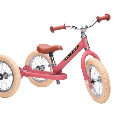 Trybike Pierwszy Rowerek Trójkołowy Dziecięcy Biegowy 2w1 Matowy Różowy