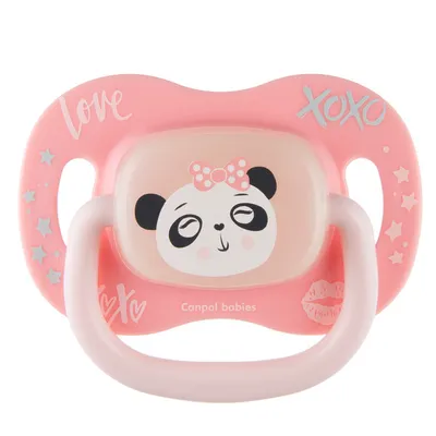 Canpol Babies Smoczek Silikonowy Symetryczny 18m+ Exotic Panda 34/922_pand