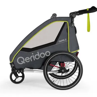 Qeridoo Qupa 2 Przyczepka Rowerowa Lime