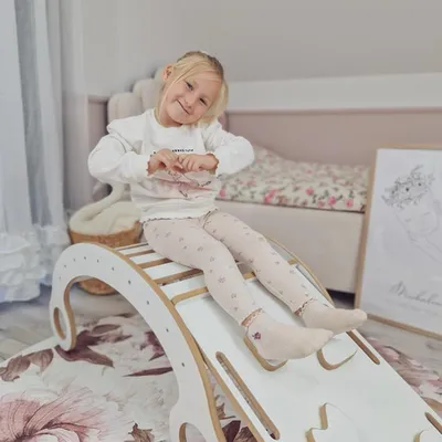 GUGI Bujak Montessori XL Drewniany + Ścianka Wspinaczkowa / Zjeżdzalnia