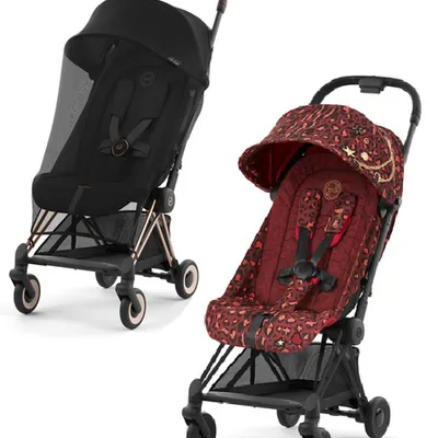 Cybex Coya Wózek Spacerowy Rosenrot Red by Alec Voelkel + Cybex Coya Moskitiera Black