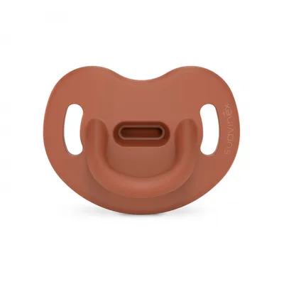 Suavinex SX Pro All Silicone Smoczek Silikonowy Anatomiczny 0-6m Colour Essence Ceglasty