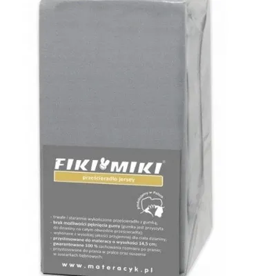 Fiki Miki Prześcieradło do Chicco Baby Hug Jersey 75/37 Szare