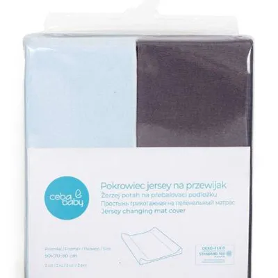 Ceba Pokrowiec Na Przewijak Comfort 50x70-80 2 szt. Dark Grey+ Blue