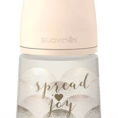 Suavinex Sx Pro Spread Joy Butelka Smoczek Fizjologiczny, Wolny Przepływ 150ml Beżowe Serce