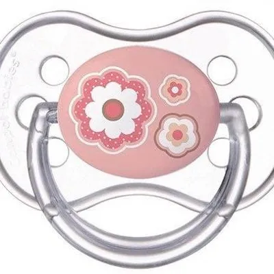 Canpol Babies Newborn Baby Smoczek uspokajający silikonowy symetryczny 0-6m 22/580_pin Różowy
