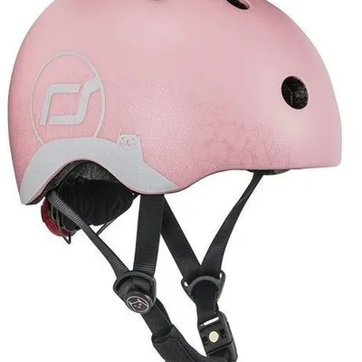 Scootandride Kask z Odblaskami XXS-S dla Dzieci 1-5 Lat Rose Cat