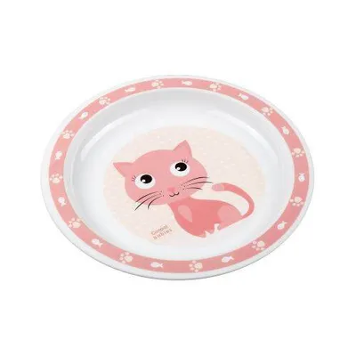 Canpols Talerzyk Plastikowy Cute Animals Kotek Różowy