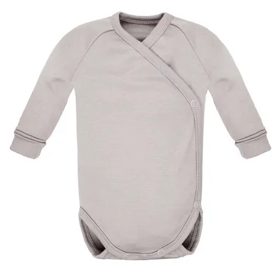 Poofi Body z Długim Rękawem Rozmiar 56 0-2m Jasny Szary