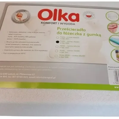 OLKA Prześcieradło Frotte do Łóżeczka 140 x 70 cm Białe