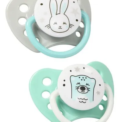 Babyono Smoczek Anatomiczny Silikonowy 2 Sztuki 0-3 M-cy Natural Nursing 1226/01